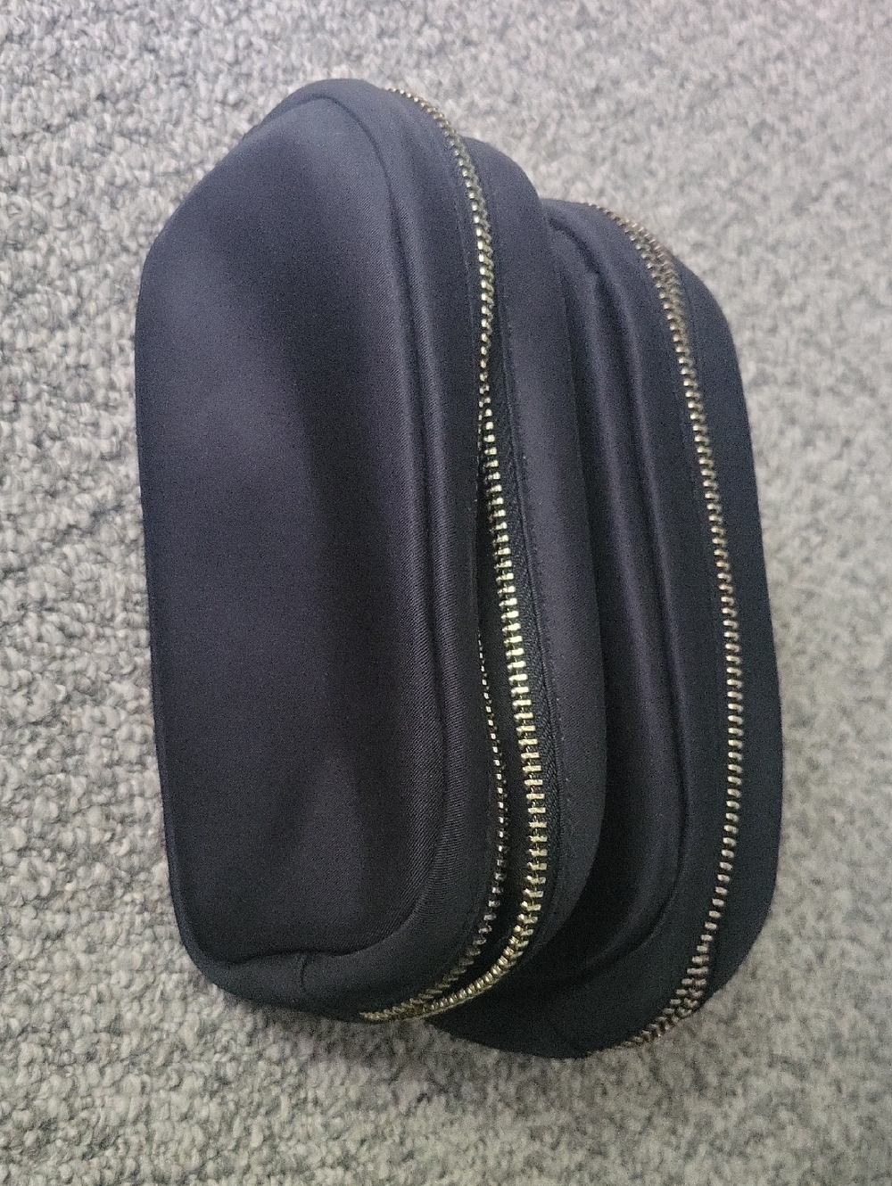 2 Set Womens Black Cosmetic Bags